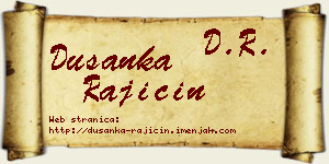 Dušanka Rajičin vizit kartica